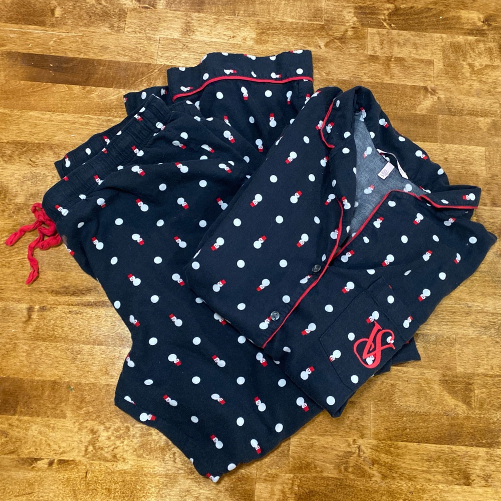 Victoria Secret snowman pj Set size L